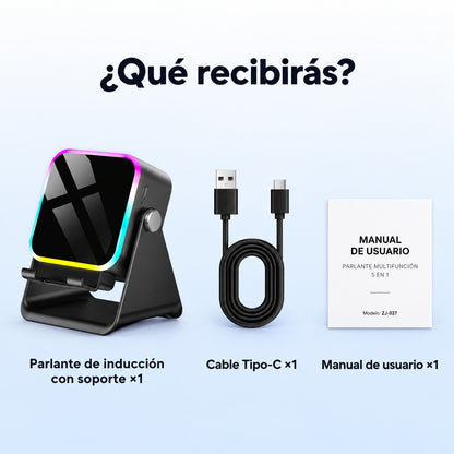 Parlante de inducción portátil 5 en 1