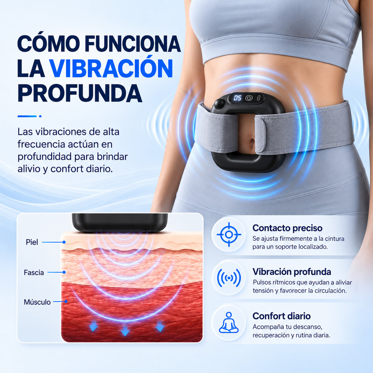 Masajeador vibratorio| Moldea y tonifica partes del cuerpo
