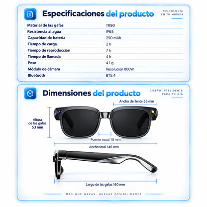 Smart Glass Gafas Inteligentes con camara e inteligencia artificial integrada