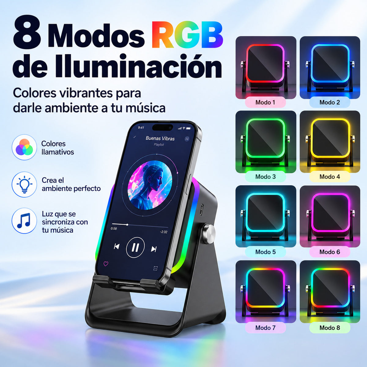 Parlante de inducción portátil 5 en 1
