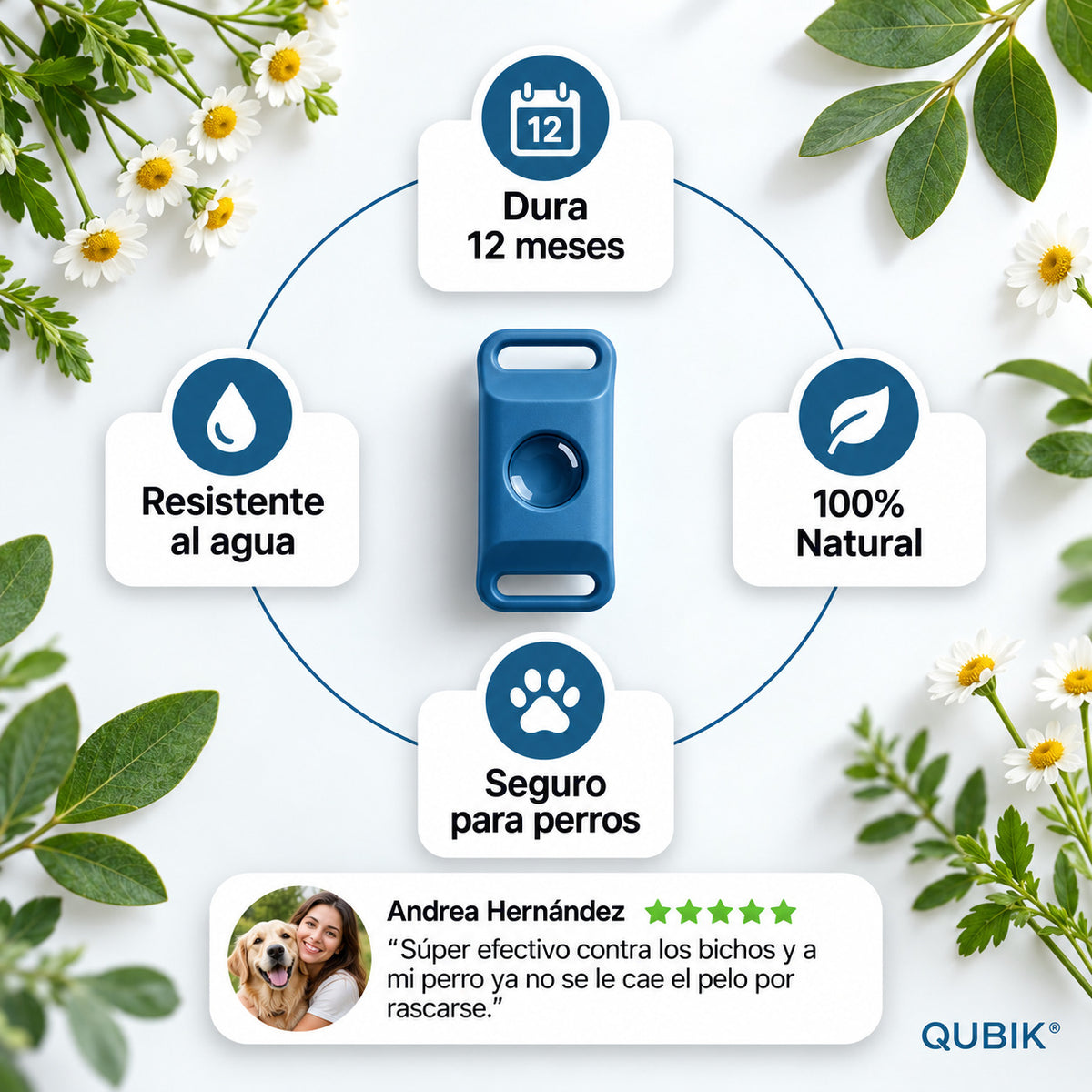 Colgante antipulgas para perros