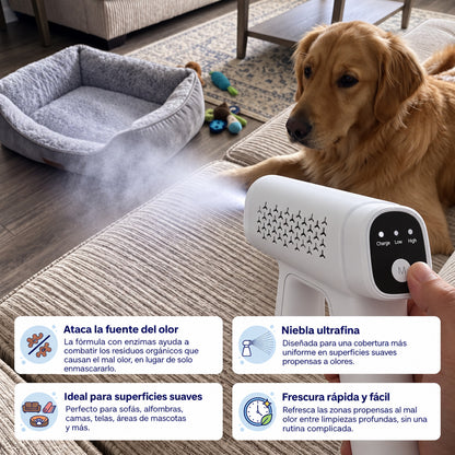 Spray neutralizador de olores para mascotas y hogar