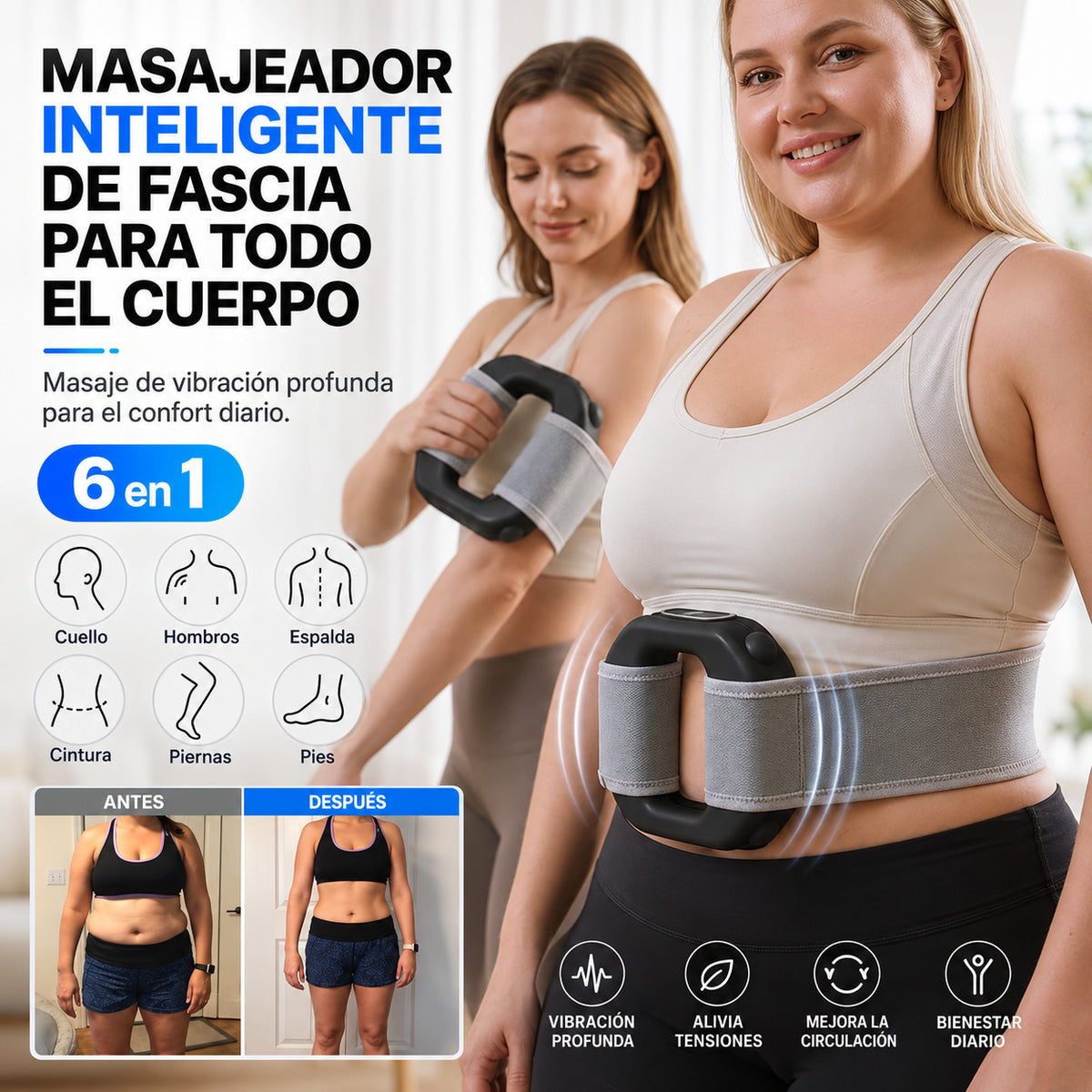 Masajeador vibratorio| Moldea y tonifica partes del cuerpo
