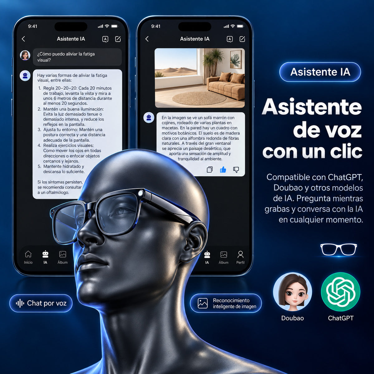 Smart Glass Gafas Inteligentes con camara e inteligencia artificial integrada